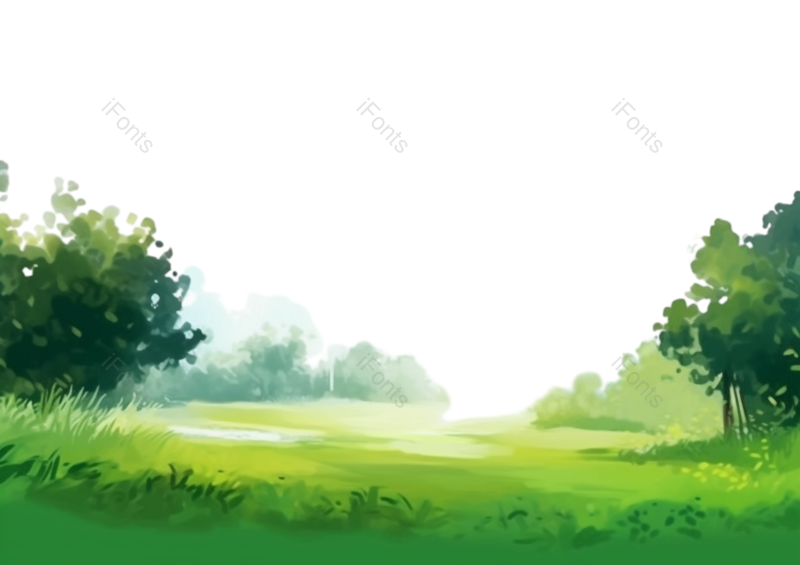 元素图片,天空元素,树木PNG,插画免抠素材